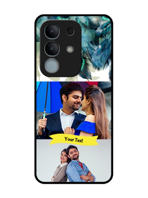 Custom iQOO Z10x 5G Custom Metal Phone Case - Image With Boho Peacock Feather Design