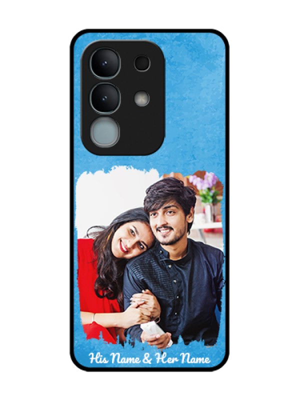 Custom iQOO Z10x 5G Custom Metal Phone Case - Blue Color Vintage Design