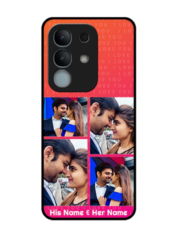 Custom iQOO Z10x 5G Custom Metal Phone Case - I Love You Pink Design