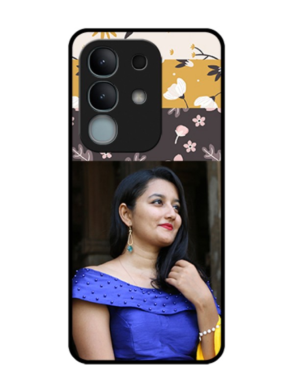 Custom iQOO Z10x 5G Custom Metal Phone Case - Stylish Floral Design