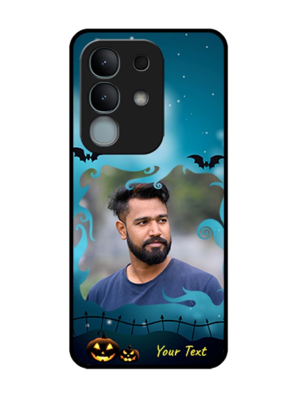 Custom iQOO Z10x 5G Custom Metal Phone Case - Halloween Frame Design