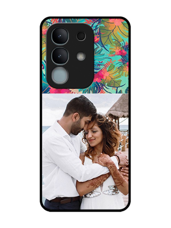 Custom iQOO Z10x 5G Custom Metal Phone Case - Watercolor Floral Design