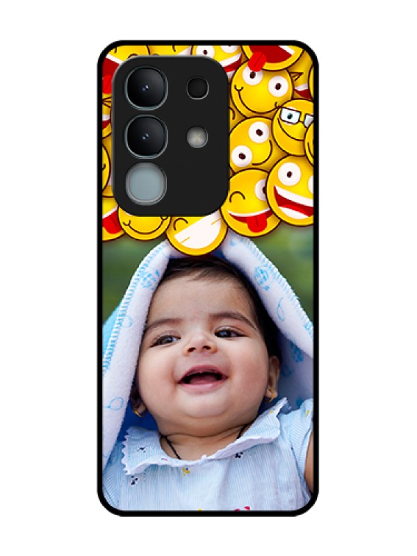 Custom iQOO Z10x 5G Custom Metal Phone Case - With Smiley Emoji Design