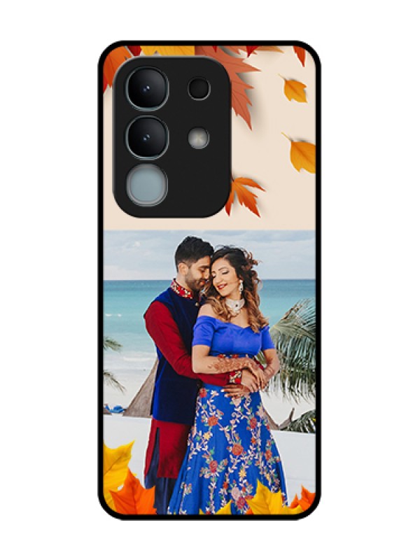 Custom iQOO Z10x 5G Custom Metal Phone Case - Autumn Maple Leaves Design