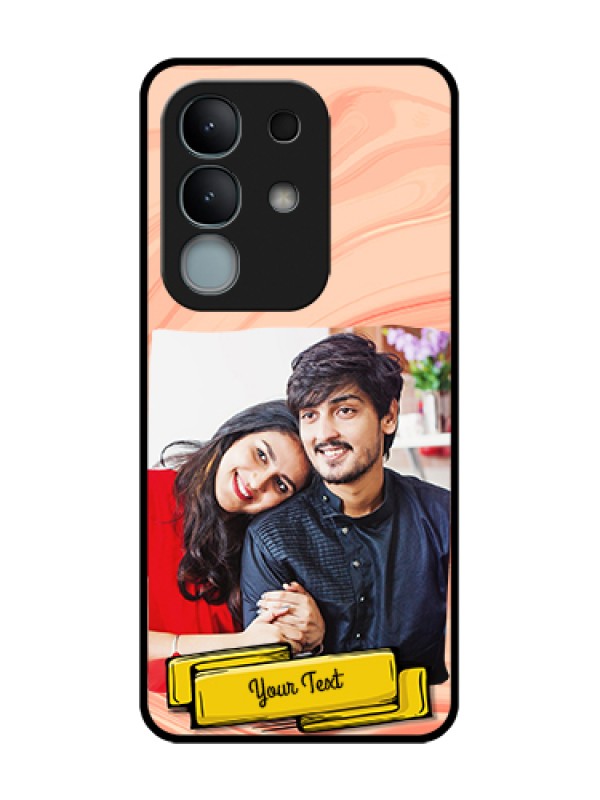 Custom iQOO Z10x 5G Custom Metal Phone Case - Marble Texture Design