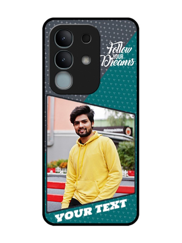 Custom iQOO Z10x 5G Custom Metal Phone Case - Background Pattern Design With Quote
