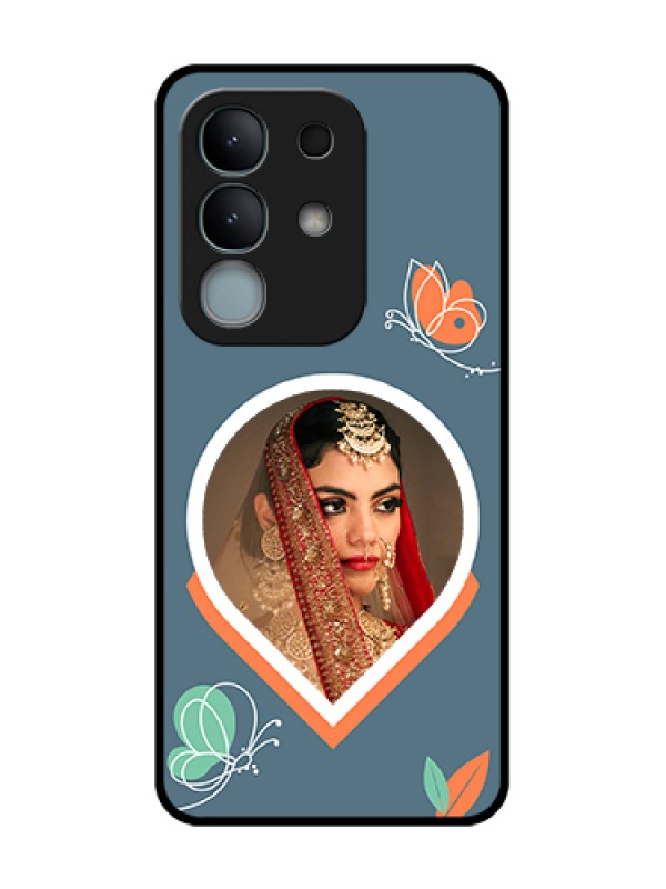 Custom iQOO Z10x 5G Custom Metal Phone Case - Droplet Butterflies Design