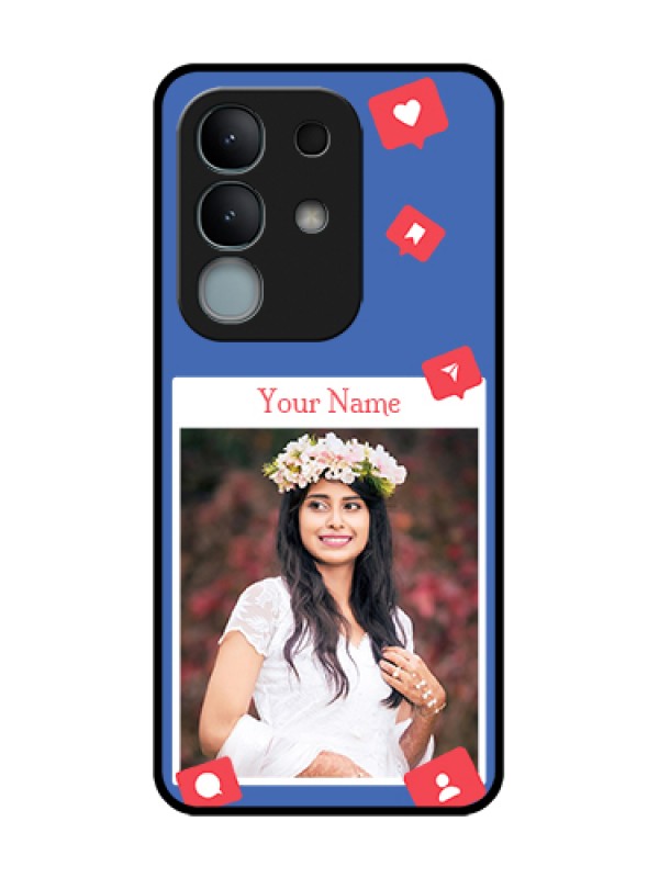 Custom iQOO Z10x 5G Custom Metal Phone Case - Like Share And Comment Design