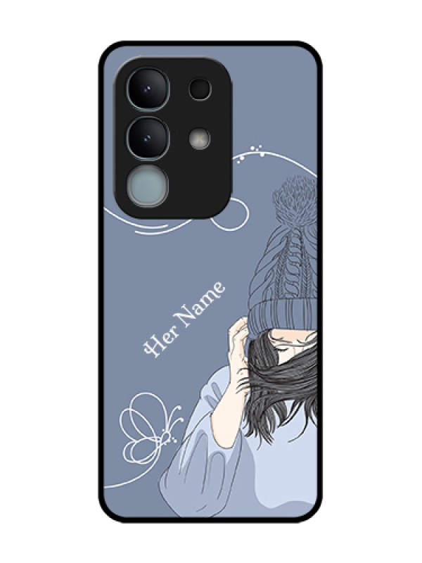 Custom iQOO Z10x 5G Custom Metal Phone Case - Girl In Winter Outfit Design