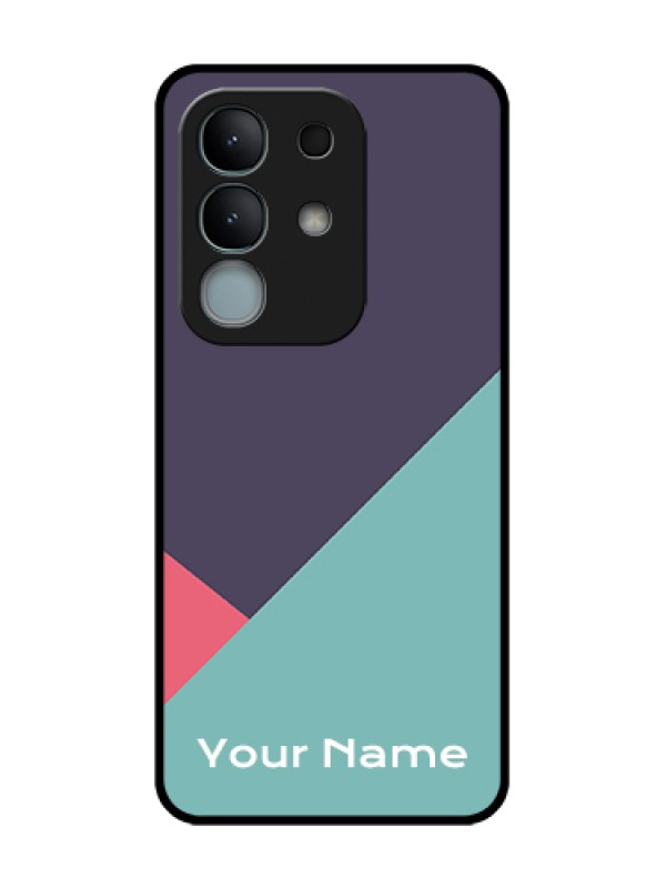 Custom iQOO Z10x 5G Custom Metal Phone Case - Tri Color Abstract Design