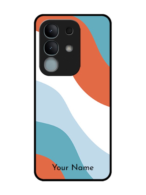 Custom iQOO Z10x 5G Custom Metal Phone Case - Coloured Waves Design