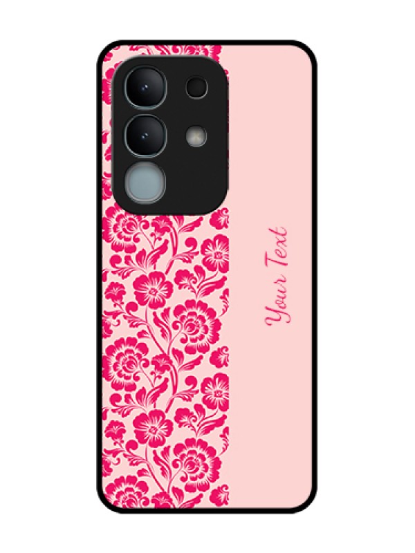 Custom iQOO Z10x 5G Custom Metal Phone Case - Attractive Floral Pattern Design