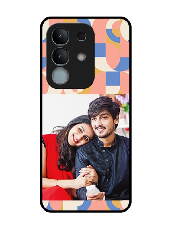 Custom iQOO Z10x 5G Custom Metal Phone Case - Semi - Circle Maze Pattern Design