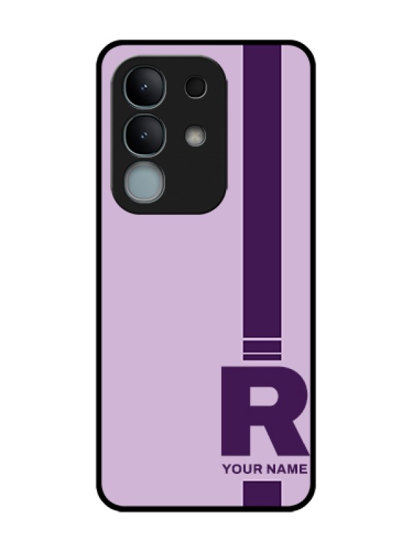 Custom iQOO Z10x 5G Custom Metal Phone Case - Simple Dual Tone Stripe With Name Design