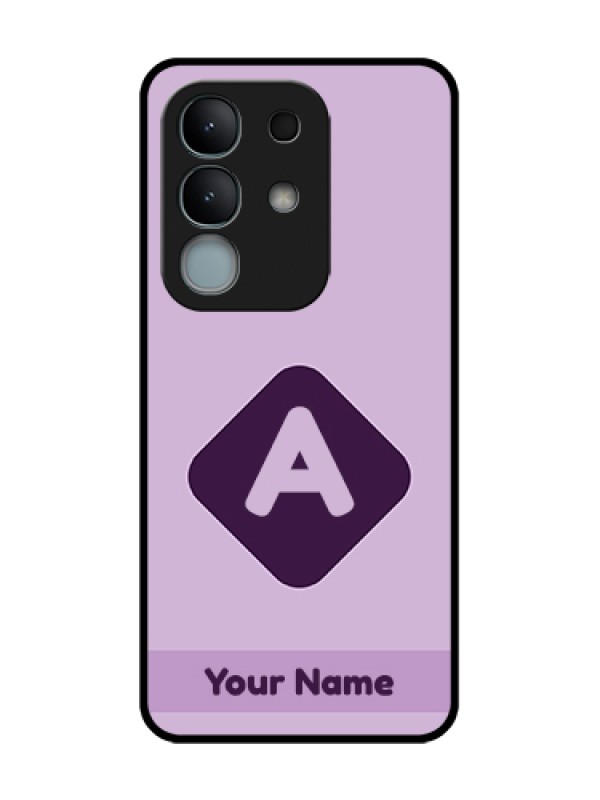 Custom iQOO Z10x 5G Custom Metal Phone Case - Custom Letter In Curved Badge Design