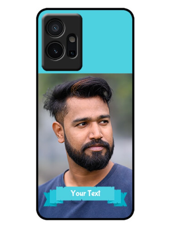 Custom iQOO Z6 5G Custom Metal Phone Case - Blue Color Design