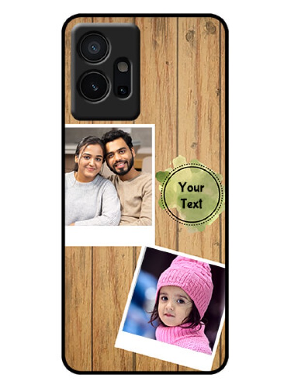Custom iQOO Z6 5G Custom Metal Phone Case - Wooden Texture Design