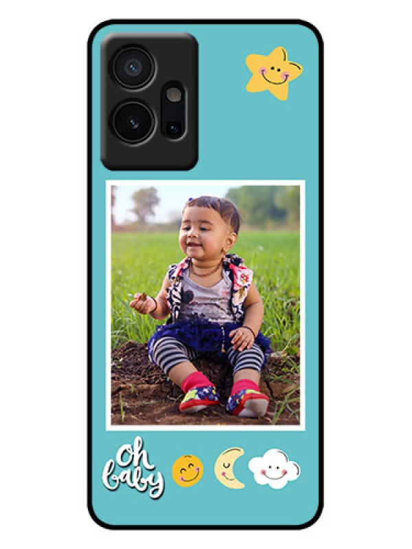 Custom iQOO Z6 5G Custom Metal Phone Case - Smiley Kids Stars Design