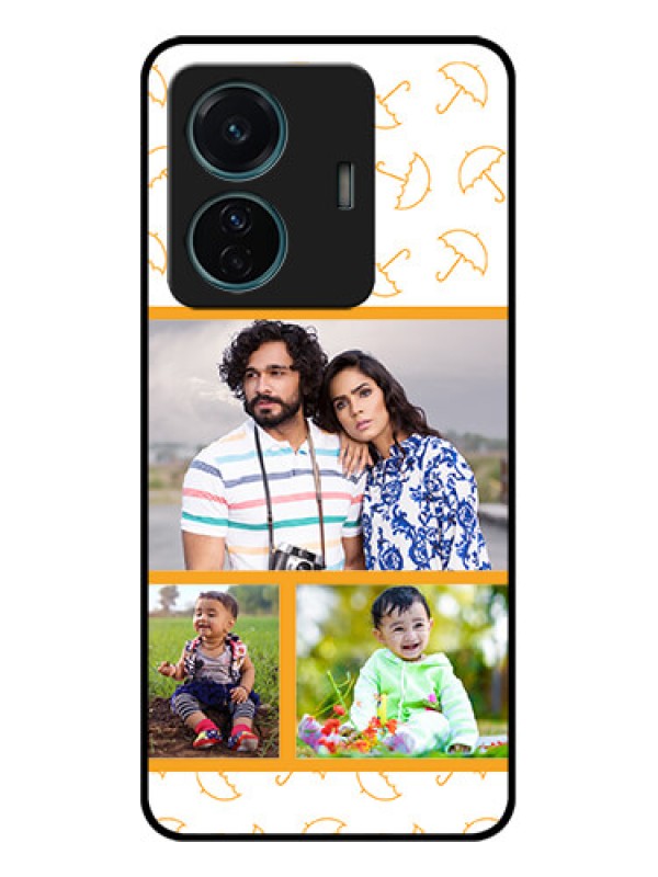 Custom iQOO Z6 Pro 5G Custom Metal Phone Case - Yellow Pattern Design