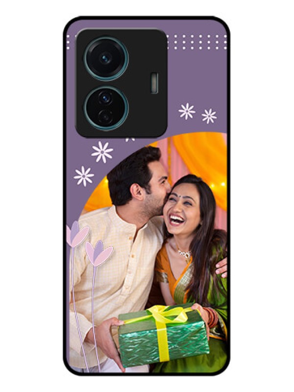 Custom iQOO Z6 Pro 5G Custom Metal Phone Case - Lavender Flowers Design