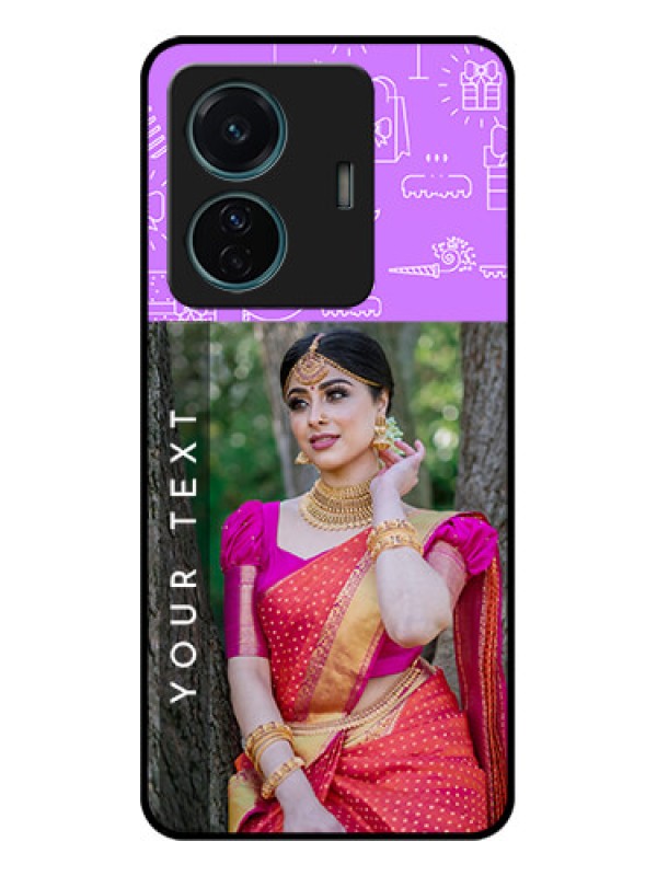 Custom iQOO Z6 Pro 5G Custom Metal Phone Case - Birthday Icons Design