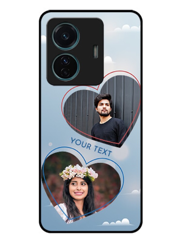Custom iQOO Z6 Pro 5G Custom Metal Phone Case - Blue Color Couple Design