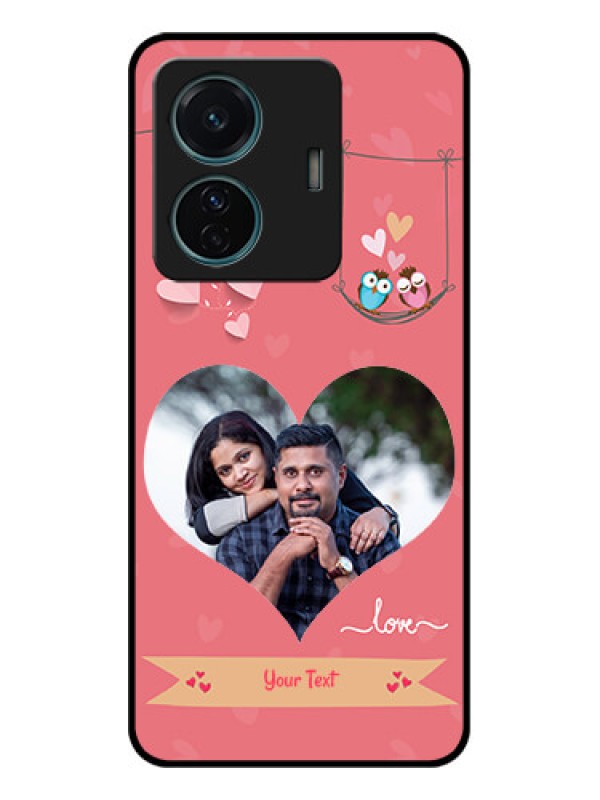 Custom iQOO Z6 Pro 5G Custom Metal Phone Case - Peach Color Love Design