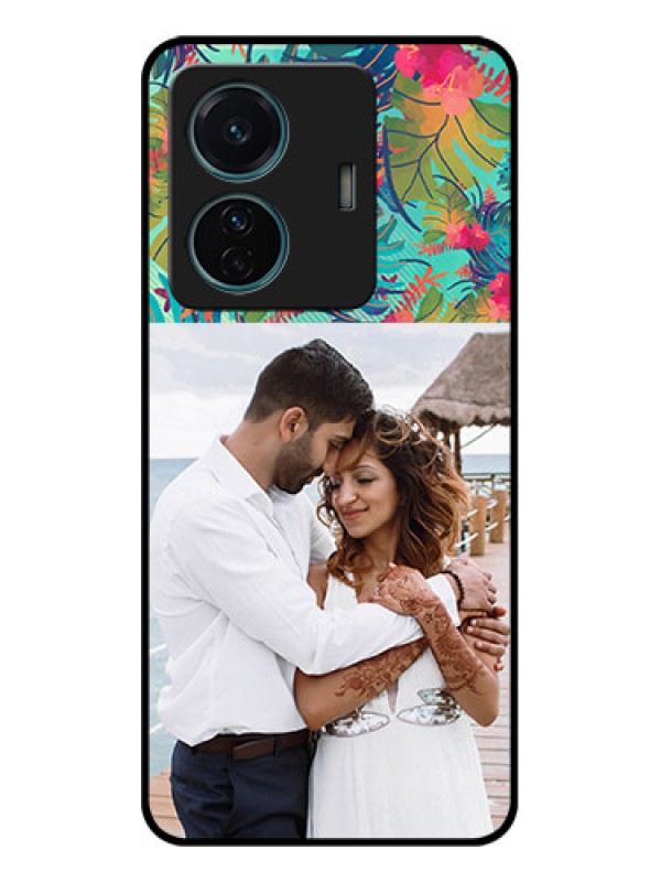 Custom iQOO Z6 Pro 5G Custom Metal Phone Case - Watercolor Floral Design