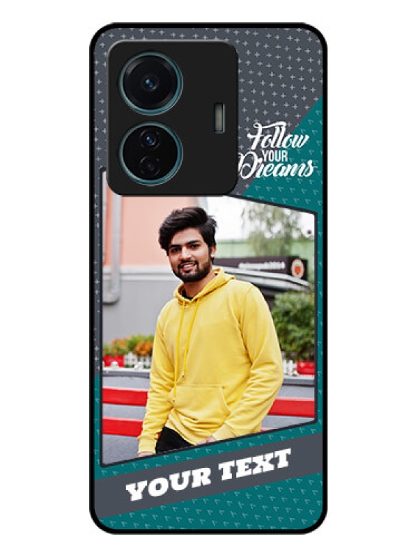 Custom iQOO Z6 Pro 5G Custom Metal Phone Case - Background Pattern Design With Quote