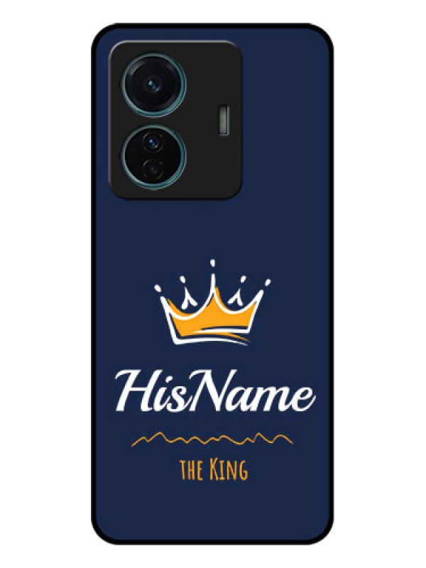 Custom iQOO Z6 Pro 5G Custom Metal Phone Case - King With Name Design