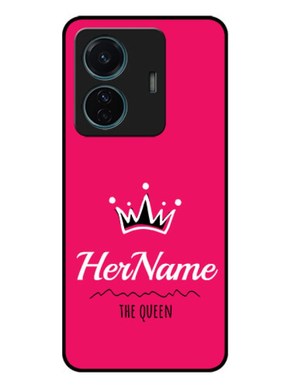 Custom iQOO Z6 Pro 5G Custom Metal Phone Case - Queen With Name Design