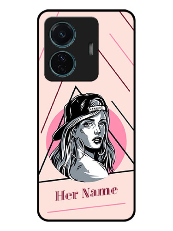 Custom iQOO Z6 Pro 5G Custom Metal Phone Case - Rockstar Girl Design
