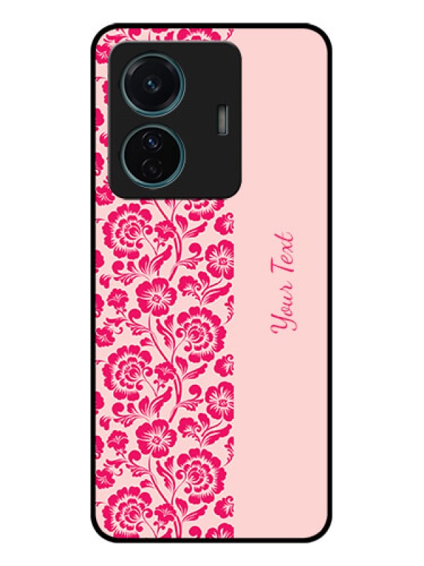 Custom iQOO Z6 Pro 5G Custom Metal Phone Case - Attractive Floral Pattern Design