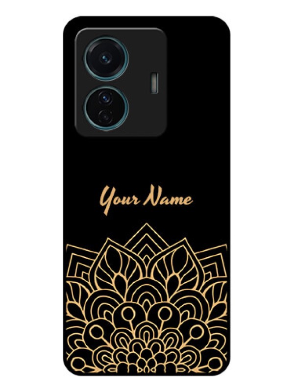 Custom iQOO Z6 Pro 5G Custom Metal Phone Case - Golden Mandala Design