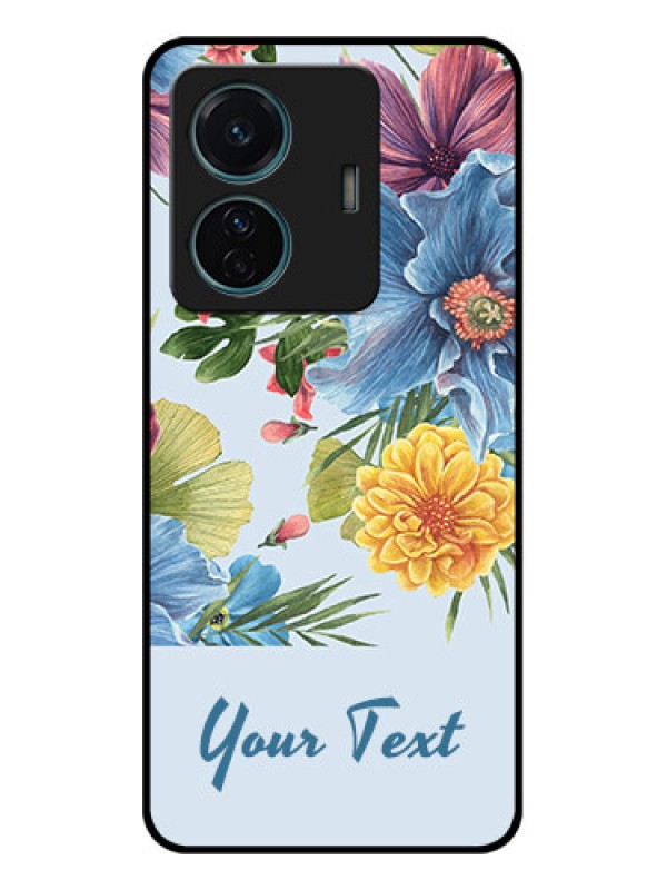 Custom iQOO Z6 Pro 5G Custom Metal Phone Case - Stunning Watercolored Flowers Painting Design
