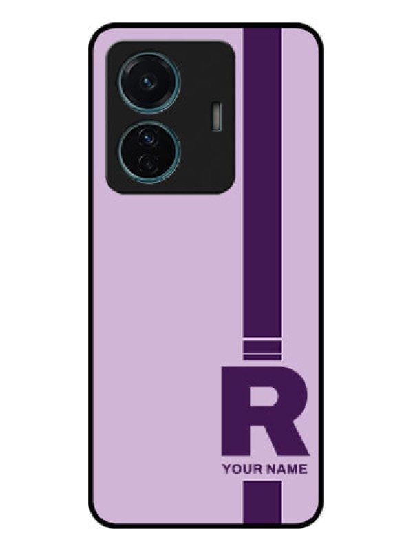 Custom iQOO Z6 Pro 5G Custom Metal Phone Case - Simple Dual Tone Stripe With Name Design