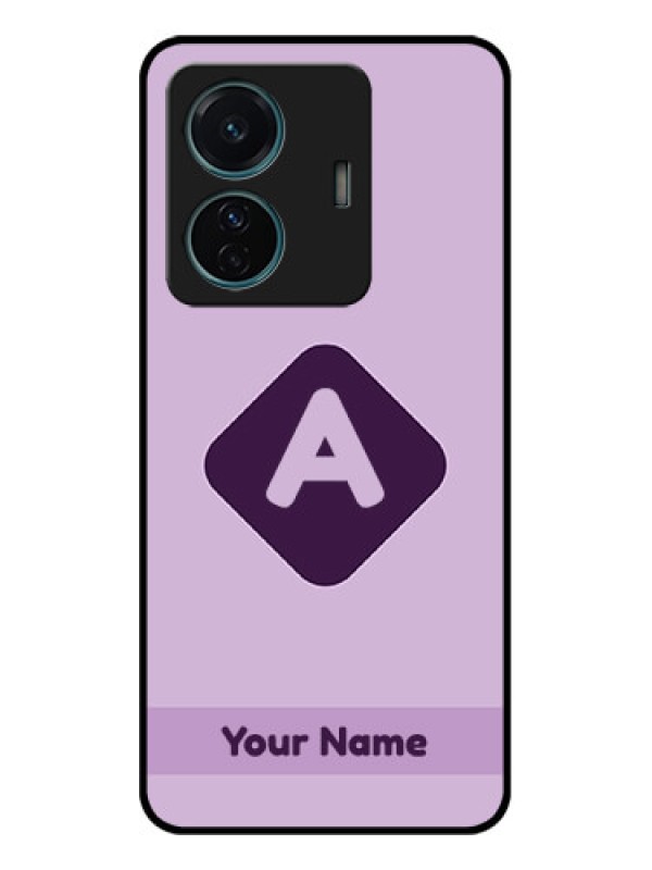 Custom iQOO Z6 Pro 5G Custom Metal Phone Case - Custom Letter In Curved Badge Design