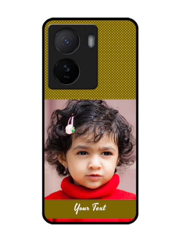 Custom iQOO Z7 5G Custom Metal Phone Case - Simple Green Color Design