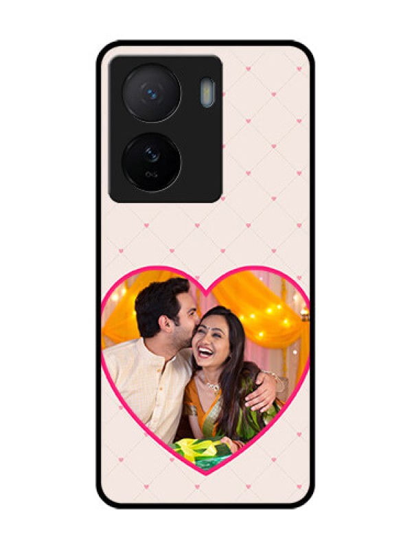 Custom iQOO Z7 5G Custom Metal Phone Case - Heart Shape Design