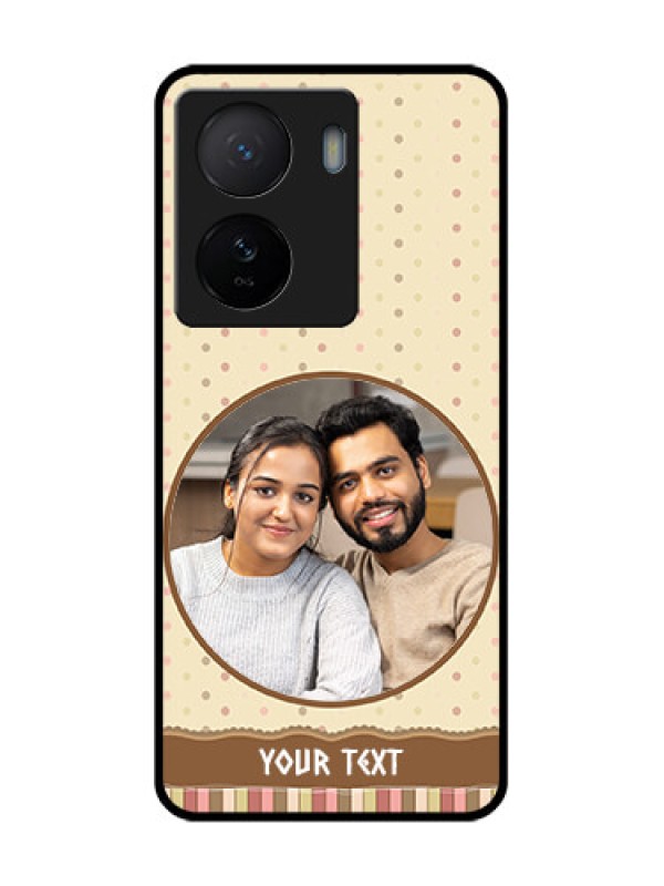 Custom iQOO Z7 5G Custom Metal Phone Case - Brown Dotted Mobile Case Design