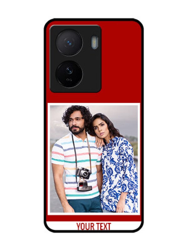 Custom iQOO Z7 5G Custom Metal Phone Case - Red Color Design