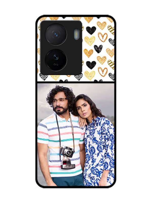 Custom iQOO Z7 5G Custom Metal Phone Case - Love Symbol Design