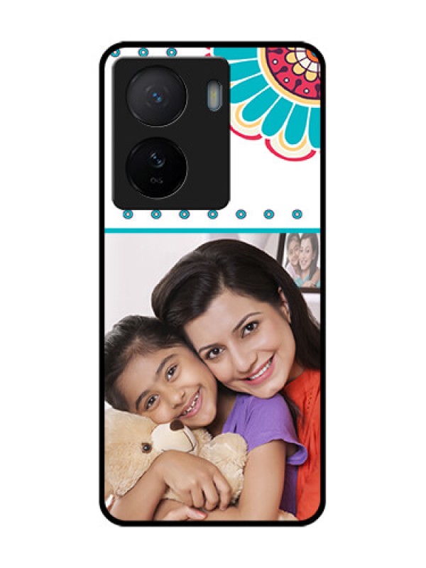 Custom iQOO Z7 5G Custom Metal Phone Case - Flower Design