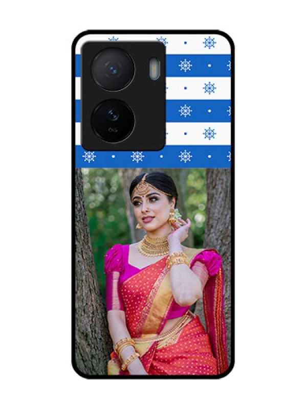 Custom iQOO Z7 5G Custom Metal Phone Case - Snow Pattern Design