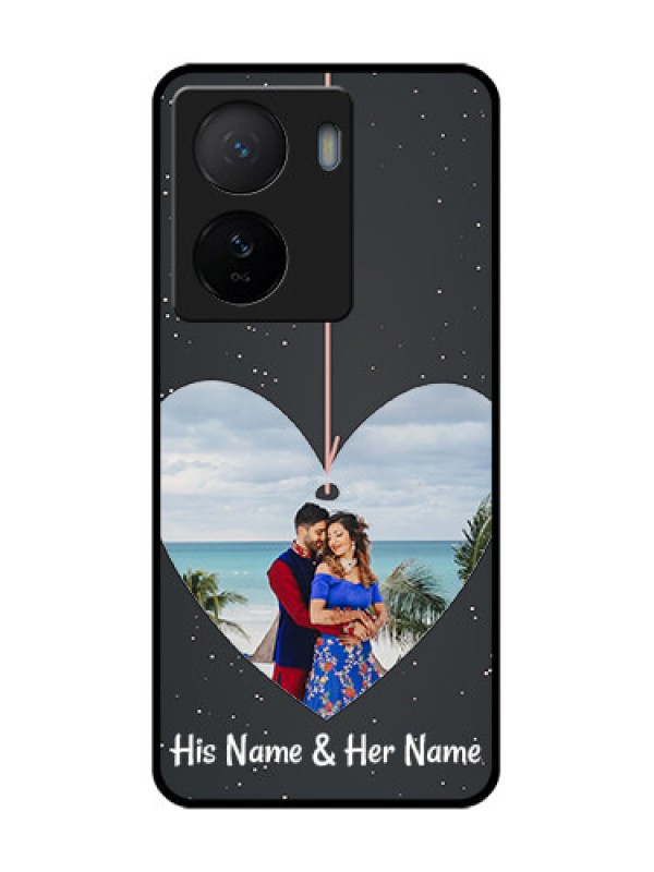 Custom iQOO Z7 5G Custom Metal Phone Case - Hanging Heart Design