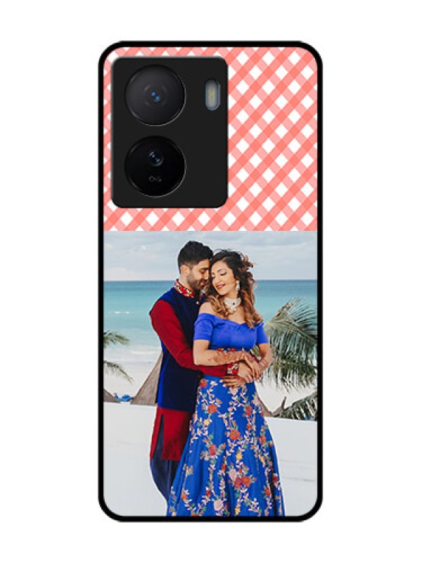 Custom iQOO Z7 5G Custom Metal Phone Case - Pink Pattern Design