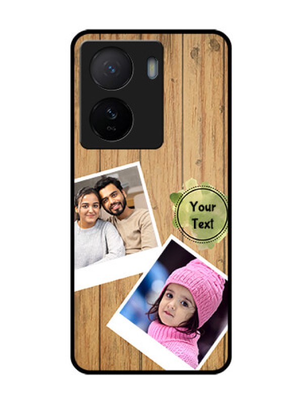Custom iQOO Z7 5G Custom Metal Phone Case - Wooden Texture Design