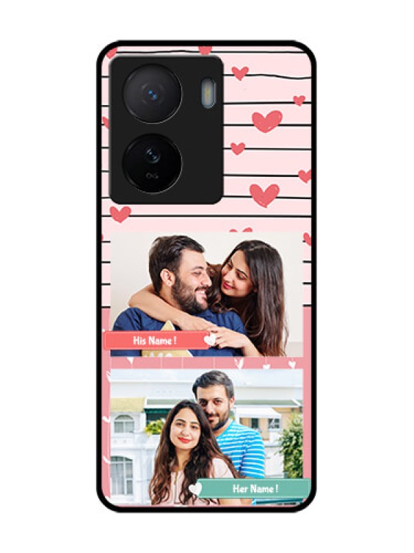 Custom iQOO Z7 5G Custom Metal Phone Case - Photo With Heart Design