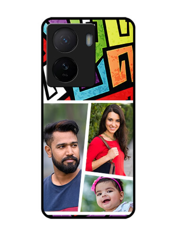 Custom iQOO Z7 5G Custom Metal Phone Case - Graffiti Pattern Design