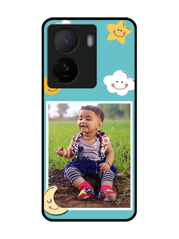 Custom iQOO Z7 5G Custom Metal Phone Case - Smiley Kids Stars Design